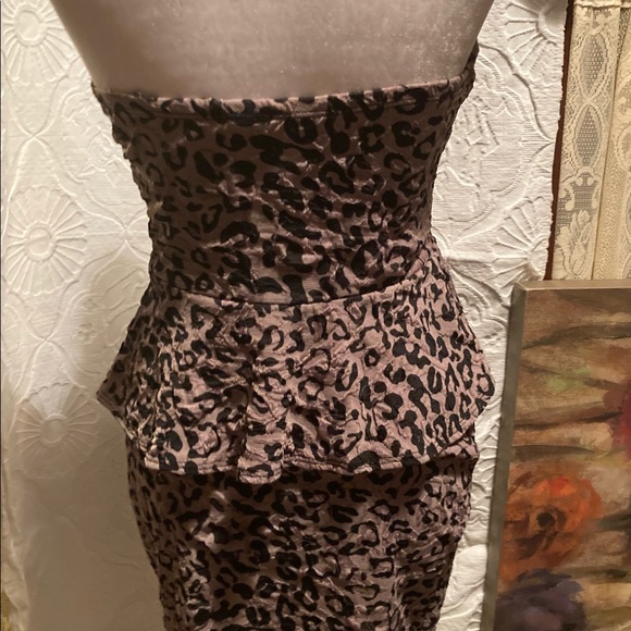 Leopard print dress size L - Picture 3 of 4